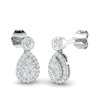 Rocks Teardrop Diamond Earrings