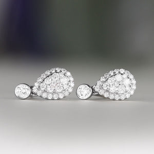 Rocks Teardrop Diamond Earrings