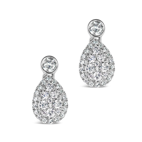 Rocks Teardrop Diamond Earrings