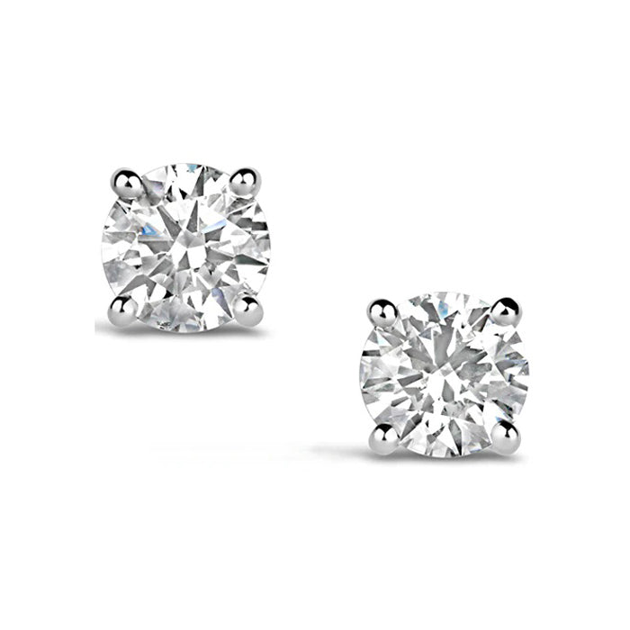 Diamond Solitaire Stud Earrings - 0.25ct