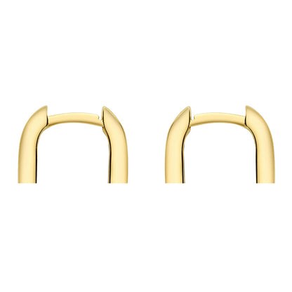 Rocks Rectangular Hoop Earrings - 10x13mm