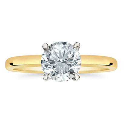 Round Brilliant Solitaire Hidden Halo Engagement ring 1.06ct