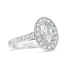 Load image into Gallery viewer, Oval Halo Engagement Ring 1.28ct