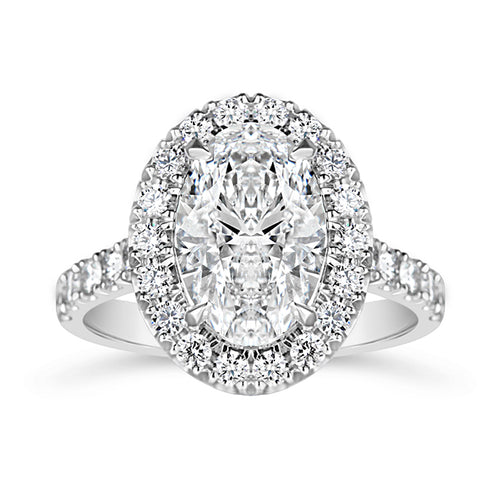 Rocks Oval Halo Engagement Ring 2.58ct - Laboratory Grown Diamond