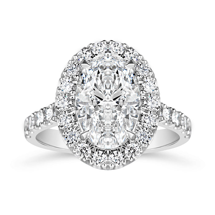 Oval Halo Engagement Ring 2.58ct