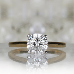 Round Brilliant Solitaire Crisscross Setting Engagement Ring 1.06ct - Laboratory Grown Diamond