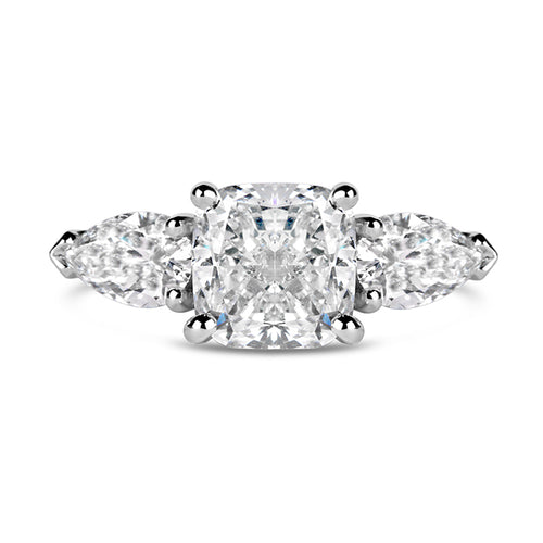 Rocks 3 Stone Diamond Engagement Ring 3.54ct - Laboratory Grown Diamonds