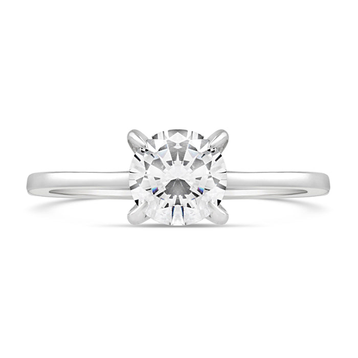 White Stone Solitaire Ring