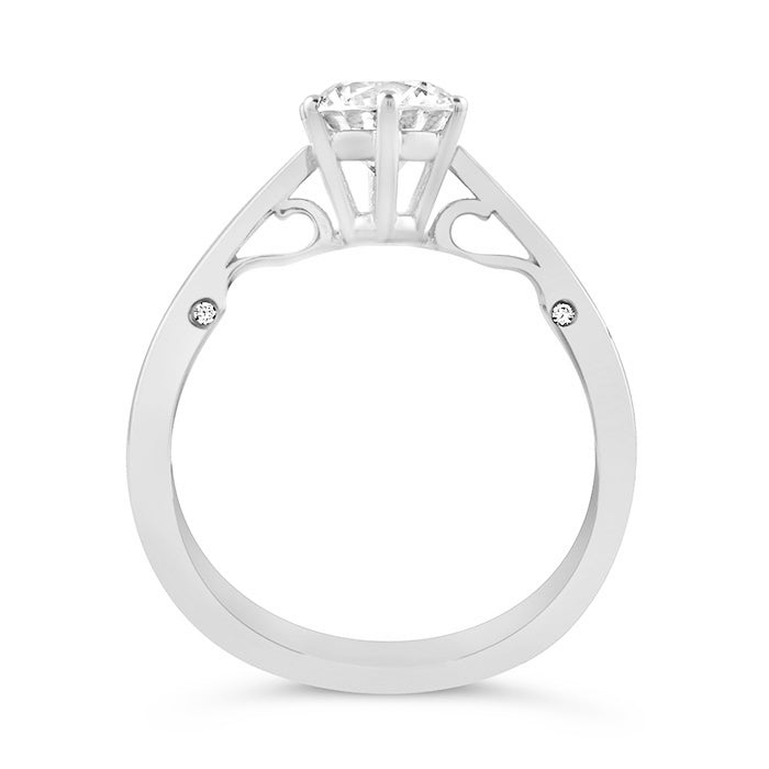 White Stone Solitaire Ring