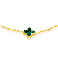 Load image into Gallery viewer, Rocks Malachite Petal &amp; Chain Necklace