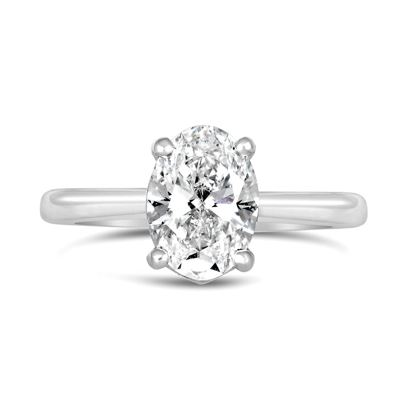 Oval Solitaire Engagement Ring 1.51ct