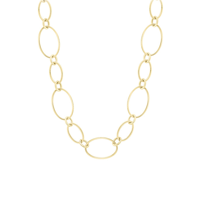 Rocks Oval Chain Link Necklace