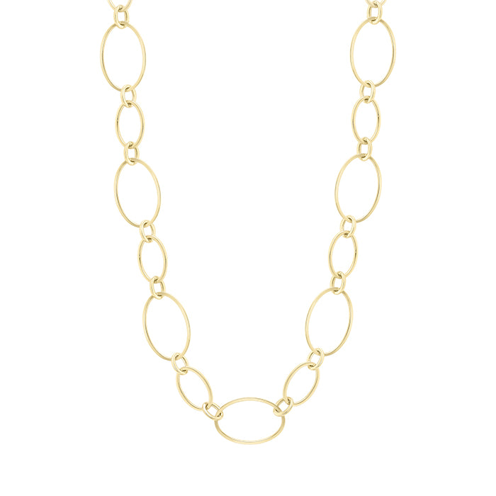 Rocks Oval Chain Link Necklace