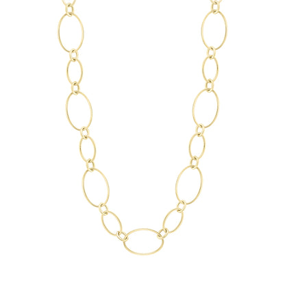 Rocks Oval Chain Link Necklace