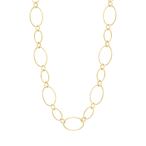 Rocks Oval Chain Link Necklace