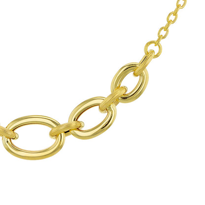 Rocks Graduated Curb Chain Necklace