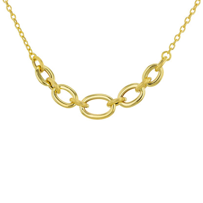 Rocks Graduated Curb Chain Necklace