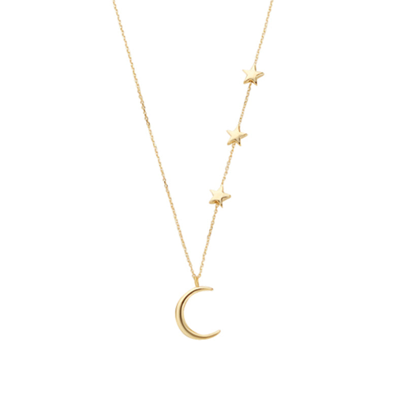 Stars &amp; Cresent Moon Pendant