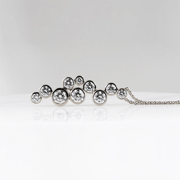 Bezel Set Diamond Necklace