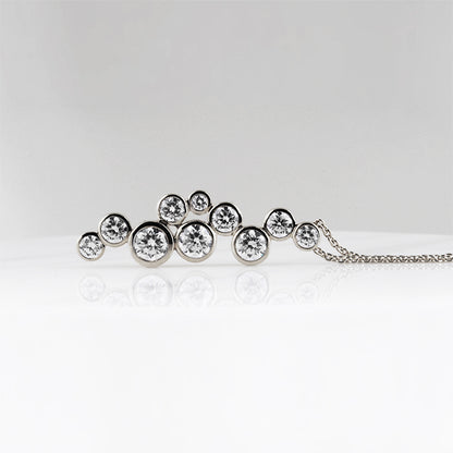 Bezel Set Diamond Necklace