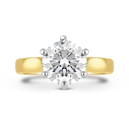 Round Brilliant Soliatire Engagement Ring 2.03ct