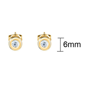 Rocks Rubover Diamond Solitaire Stud Earrings - 0.20ct - Laboratory Grown