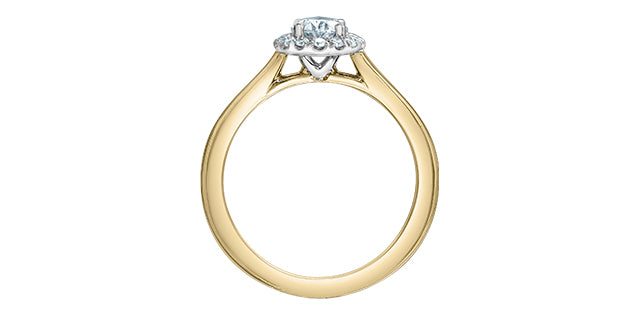 Oval Cluster Diamond Engagement Ring .86ct