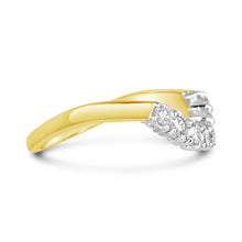 Load image into Gallery viewer, Rocks Curved Diamond Seven Stone Eternity Ring