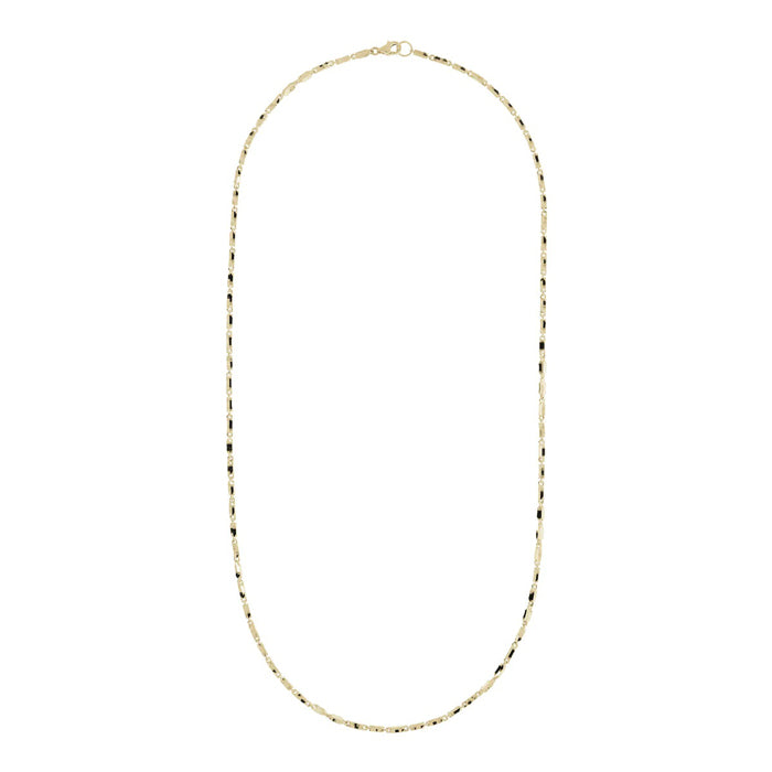 Diamond Cut Link Chain Necklace - 55cm