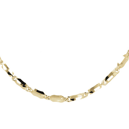 Diamond Cut Link Chain Necklace - 45cm