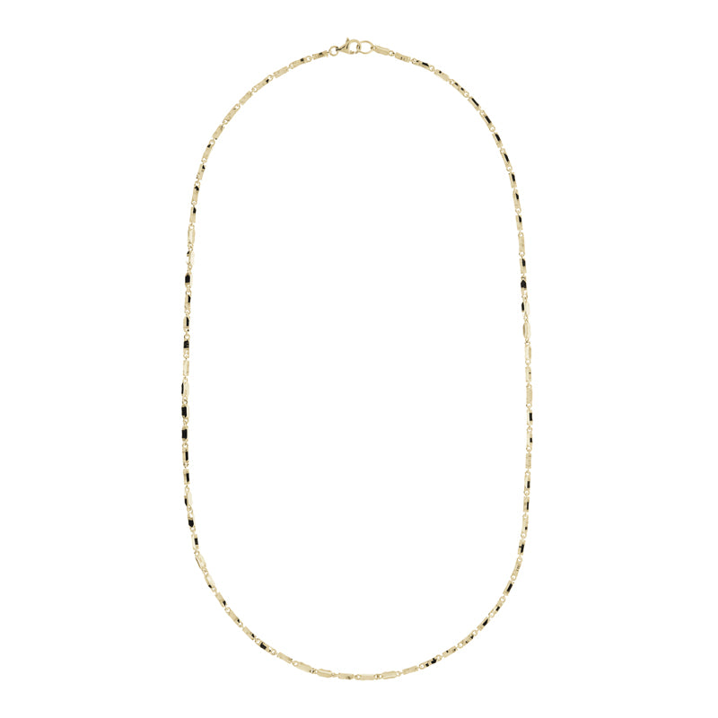 Diamond Cut Link Chain Necklace - 45cm