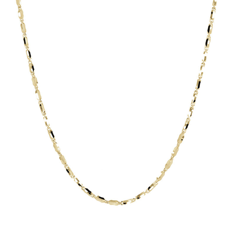 Diamond Cut Link Chain Necklace - 45cm