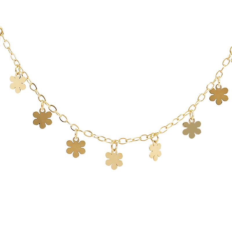 Floral Charm Chain Necklace