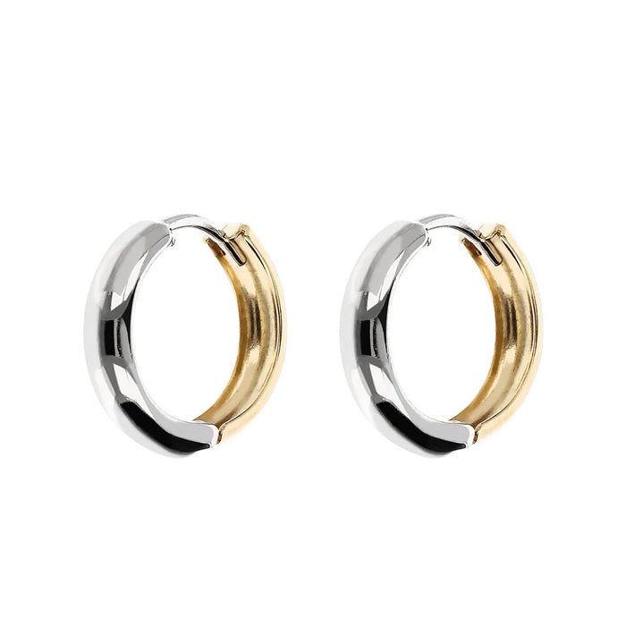 Two Tone Hoop Earrings