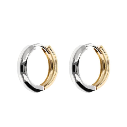 Two Tone Hoop Earrings