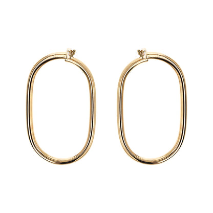 Twisted Oval Hoop Earrings