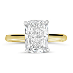 Rocks Cushion Solitaire Engagement Ring 3.04ct - Laboratory Grown Diamond