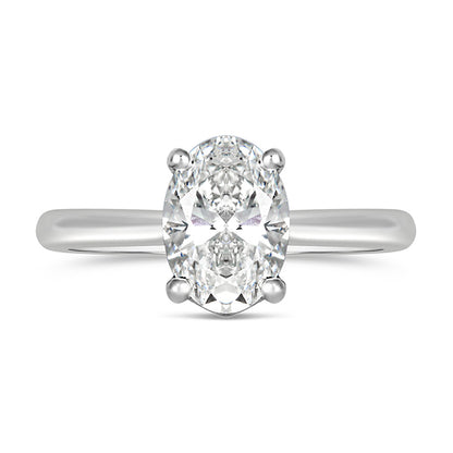 Oval Solitaire Engagement Ring 1.65ct