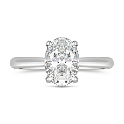 Oval Solitaire Engagement Ring 1.65ct