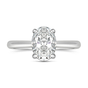 Oval Solitaire Engagement Ring 1.65ct