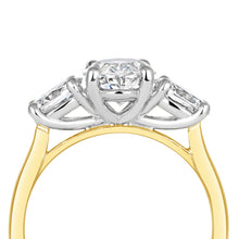 Load image into Gallery viewer, Oval Three Stone Engagement Ring 2.43ct
