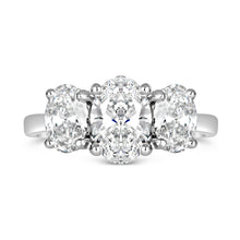 Load image into Gallery viewer, Oval Three Stone Engagement Ring 2.43ct