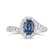 Rocks Sapphire & Diamond Twist Ring