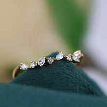 Load image into Gallery viewer, Rocks Pear &amp; Round Cut Multi Stone Diamond Ring