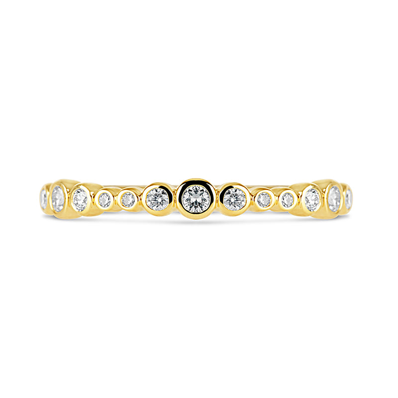 Multi Stone Diamond Bezel Set Ring