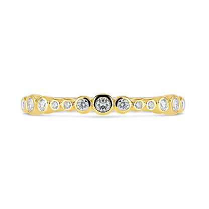 Multi Stone Diamond Bezel Set Ring