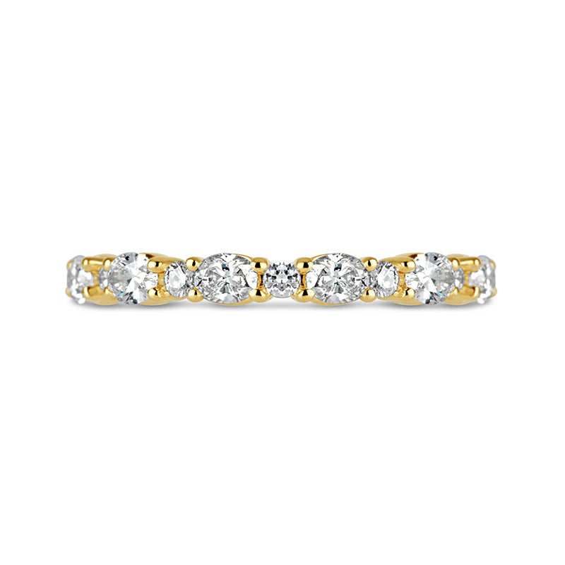 Oval &amp; Round Cut Multi Stone Diamond Ring