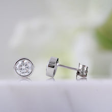 Load image into Gallery viewer, Diamond Solitaire Stud Earrings 1.11ct
