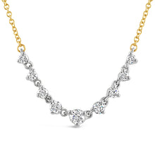 Load image into Gallery viewer, Two Tone Diamond Row &amp; Chain Necklace