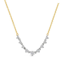 Load image into Gallery viewer, Two Tone Diamond Row &amp; Chain Necklace